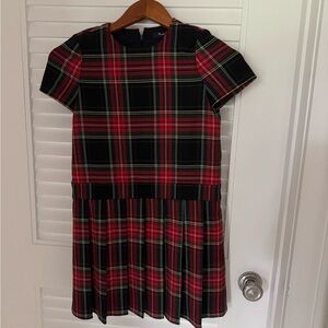 Brooks Brothers Red and Black Pleated A-line Dress
